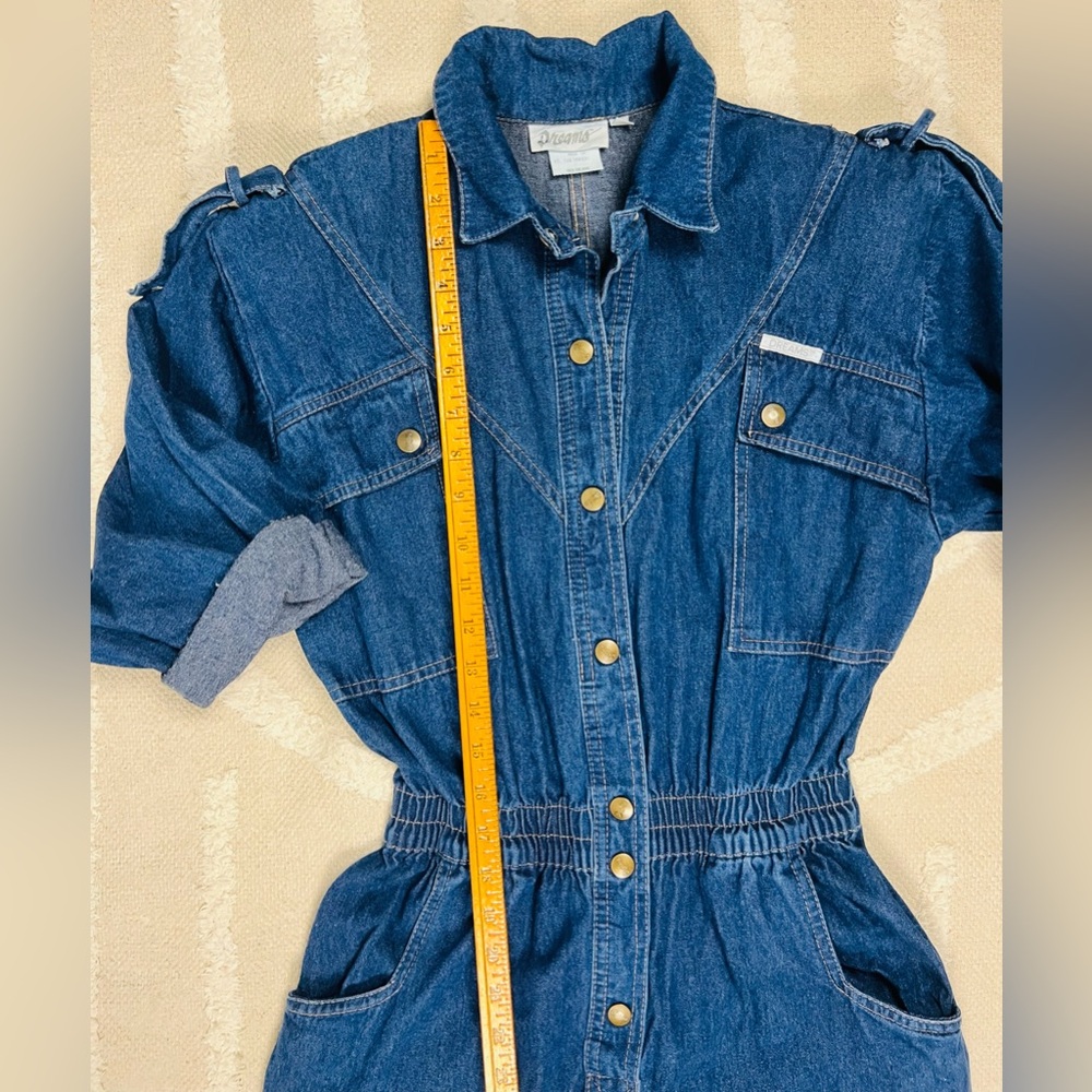 Dreams Vintage 1980’s Denim Jumpsuit | Size M | 100% Cotton - Picture 10 of 16